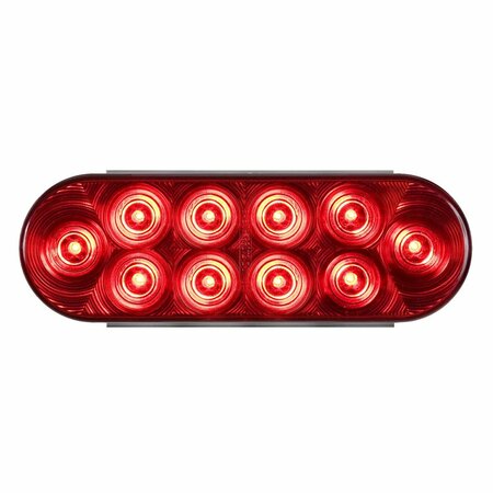 OPTRONICS 10-Led 6in. Red Grommet Mount Stop/Turn/Tail Light STL72RB